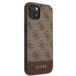 Guess GUHCP13MG4GLBR iPhone 13 / 14 /15 6,1" brown hard case 4G Stripe Collection - imagine 4