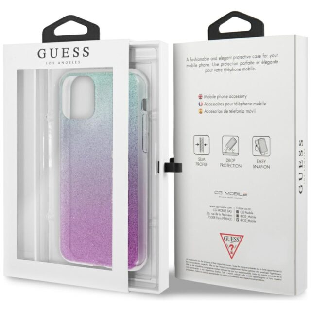 Guess GUHCN61PCUGLPBL iPhone 11 pink blue hard case Glitter Gradient - imagine 7