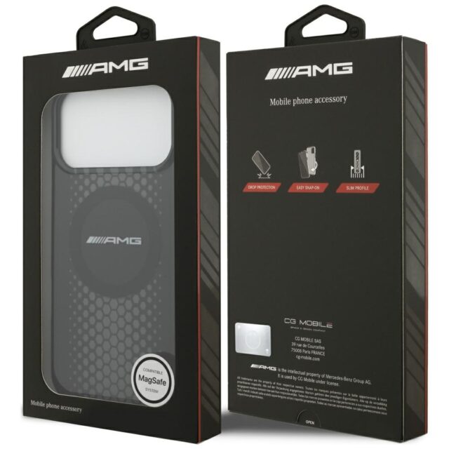 Case AMG Double Layer Transparent        Graphics MagSafe for iPhone 17 Pro Max black - imagine 8