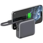 Powerbank 4smarts Pocket Dual Cord 10000mAh 22.5W with built-in USB-C cable 15cm gray - imagine 2