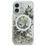 Guess GUHMP16SLFMWTE iPhone 16 6.1" beige hardcase Liquid Glitter Flower MagSafe - imagine 3