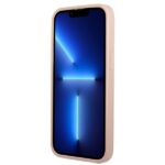 Guess GUHCP13MPSATPP iPhone 13 / 14 / 15 6.1" pink hardcase SaffianoTriangle Logo Cardslot - imagine 5