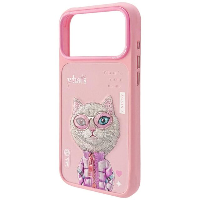 Case Nimmy Cool&Cute 2.0 Cat for iPhone   17 Pro  pink - imagine 3