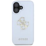 Case Guess Grained Big 4G Logo Small Classic Logo for iPhone 16 blue - imagine 3