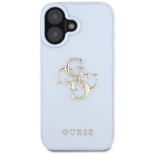 Case Guess Grained Big 4G Logo Small Classic Logo for iPhone 16 blue - imagine 3