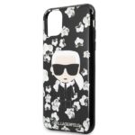 Karl Lagerfeld KLHCN65FLFBBK iPhone 11 Pro Max black Flower Ikonik Karl - imagine 3