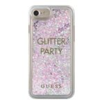Guess GUHCP7GLUQPU iPhone 6/7/8/SE 2020 / SE 2022 purple hard case Liquid Glitter Party