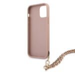 Guess GUHCP12LSASGPI iPhone 12 Pro Max 6,7" pink hardcase Saffiano Chain - imagine 7