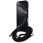 Case Guess 4G Big Logo Cord Stap         Crossbody for iPhone 17 brown - imagine 4