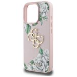 Case Guess Grained Roses Big 4G logo for iPhone 16 Pro Max pink - imagine 6