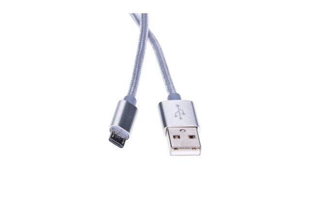 Extralink | MicroUSB cable | for ANDROID smartphones, max. current 2A, 1m, silver - imagine 2