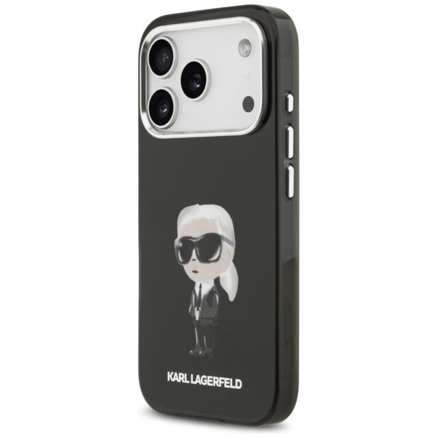 Karl Lagerfeld IML Aquarelle Karl & Logo MagSafe Case for iPhone 17 Pro Black - imagine 2