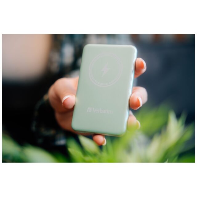 Verbatim Wireless Magnetic Power Bank `n` Go 15W 5000mAh green 32241 - imagine 4