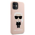 Karl Lagerfeld KLHCP12SSLFKPI iPhone 12 mini 5,4" hardcase light pink Silicone Iconic - imagine 4