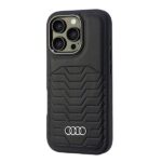 Audi Synthetic Leather MagSafe iPhone 16 Pro 6.3" black hardcase AU-TPUPCMIP16P-GT/D3-BK - imagine 3