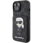 Karl Lagerfeld KLHCP15SSAKKNSCK iPhone 15 / 14 / 13 6.1" black hardcase Saffiano Cardslots and - imagine 2