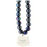 Hello Kitty Pearls Kitty Head Phone Charm Black - imagine 3