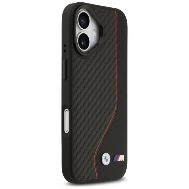 Case BMW M Carbon Line & Logo MagSafe for iPhone 17 red - imagine 4