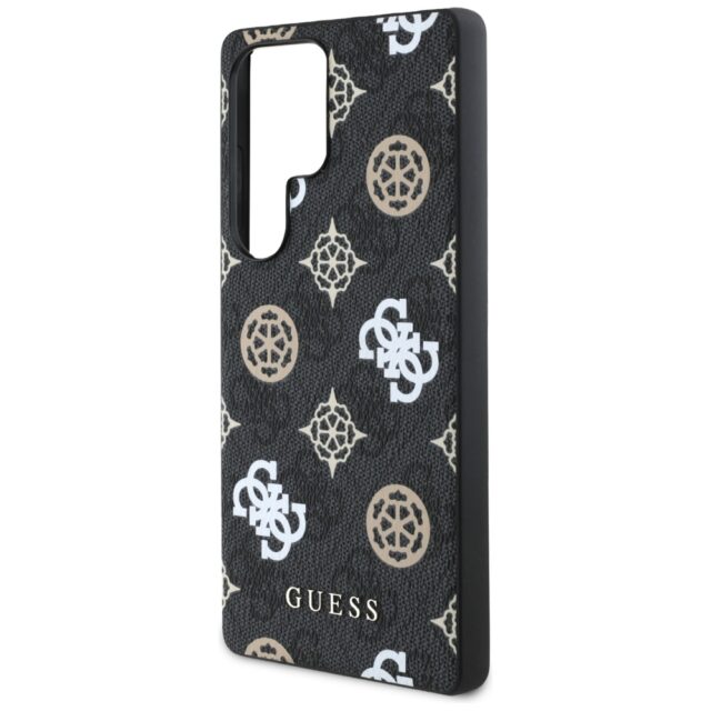 Case Guess 4G Printed Colored Peony Pattern MagSafe to Samsung Galaxy S25 Ultra black - imagine 5