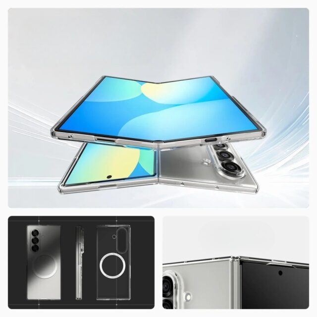 Case Spigen AirSkin Mag MagSafe for Samsung Galaxy Z Fold7 transparent - imagine 4