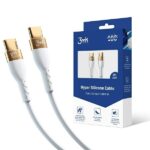 3MK HyperSilicone Cable USB-C/USB-Ckabel 2m 100W Biały/White