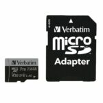 Verbatim 256GB microSD Card + Adapter Pro U3 black 47045