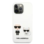 Karl Lagerfeld KLHCP13XSSKCW iPhone 13 Pro Max 6,7" hardcase white Silicone Karl & Choupette - imagine 3