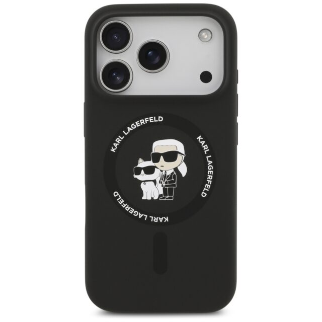 Karl Lagerfeld Silicone Karl&Choupette Ring MagSafe Case for iPhone 17 Pro Black - imagine 3
