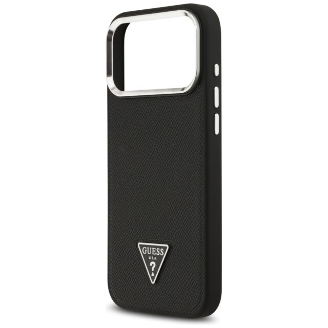 Guess Grained Triangle Logo MagSafe case for iPhone 17 Pro black - imagine 6