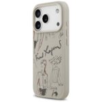 Karl Lagerfeld Grained Pattern & Logo MagSafe Case for iPhone 17 Pro Gray - imagine 2