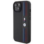 Case BMW BMHCP15S22PPMK iPhone 15 / 14 / 13 6.1" black Tricolor M Collection - imagine 2