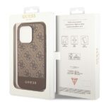Guess GUHCP14XG4GLBR iPhone 14 Pro Max 6,7" brown hard case 4G Stripe Collection - imagine 8