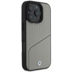 BMW BMHMP16L23RDCLG iPhone 16 Pro 6.3" grey hardcase Sign Leather Textured and Line MagSafe - imagine 4