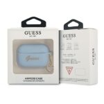 Guess GUAPLSCHSB AirPods Pro cover blue Silicone Charm Heart Collection - imagine 3
