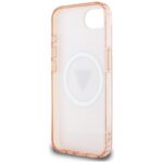 Case Guess IML Metal Glitter 4G Circle Triangle MagSafe for iPhone 16e pink - imagine 7