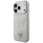 Case Guess Glitter Triangle Logo MagSafe for iPhone 17 Pro silver - imagine 2