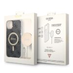 Guess Set GUBPP14SH4EACSK Case+ Charger iPhone 14 / 15 / 13 6,1" black hard case 4G Print M - imagine 10
