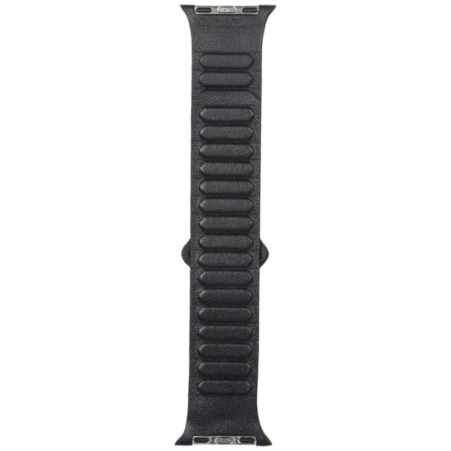 Strap Audi Logo Genuine Leather Magnetic Ring for Apple Watch 40/41/42mm black - imagine 2