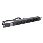 Extralink EXPDU7EU SW | Power strip | 19" 1U, 7 EU sockets, with switch, 2m - imagine 3
