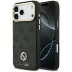 Case Guess 4G Strass Logo MagSafe for iPhone 17 Pro Max black