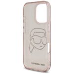 Case Karl Lagerfeld IML Rhinestones Karl Head for iPhone 16 Pro Max pink - imagine 7