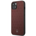 Mercedes MEHCP13SPSQRE iPhone 13 mini 5,4" red hardcase Leather Stars Pattern - imagine 2