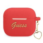 Guess GUA3LSCHSR AirPods 3 cover red Silicone Charm Heart Collection