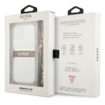 Guess GUHCP13MKC4GBGO iPhone 13 / 14 / 15 6,1" Transparent hardcase 4G Brown Strap Gold Chain - imagine 8