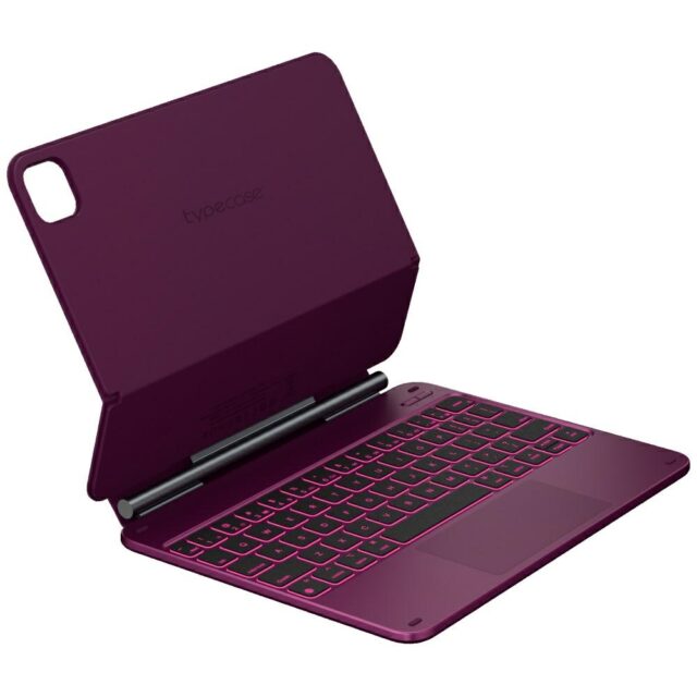 Case Typecase Edge with keyboard for iPad Air 11" 2024/2025 raspberry - imagine 5