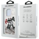 Case Karl Lagerfeld Liquid Glitter       Choupette Logo for iPhone 16 Pro Max transparent - imagine 8