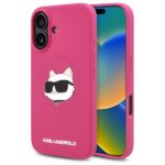 Karl Lagerfeld KLHMP16SSCHPPLF iPhone 16 6.1" fuschia hardcase Silicone Choupette Head Print M