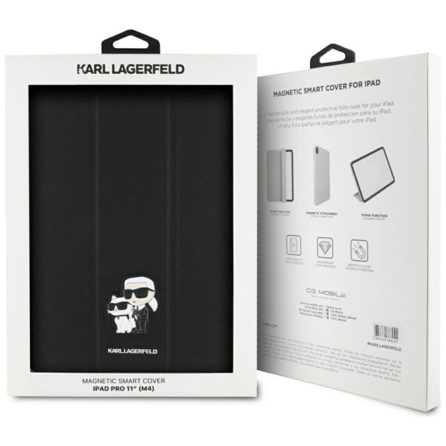 Karl Lagerfeld KLFC11PM24SAKCK iPad Pro  11" 2024 Book Cover black Saffiano Magnetic Karl &Ch - imagine 8