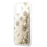 Guess GUHCP13SLGPEGO iPhone 13 mini 5,4" gold hardcase Peony Liquid Glitter - imagine 5
