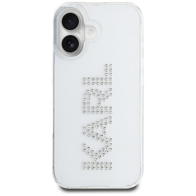 Case Karl Lagerfeld IML Rhinestones Logo for iPhone 16 transparent - imagine 3